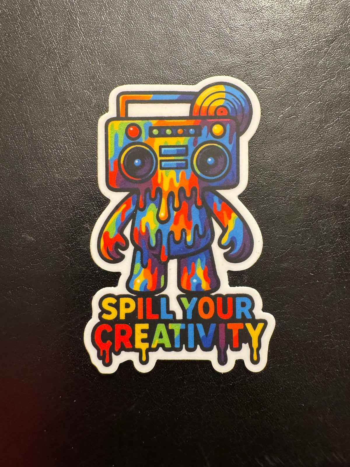 Boom Bear vinyl die-cut sticker by Spill Your Creativity