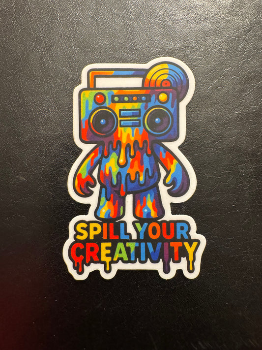 Boom Bear vinyl die-cut sticker by Spill Your Creativity