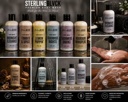 SterlingBLVCK Premium Body Wash collection