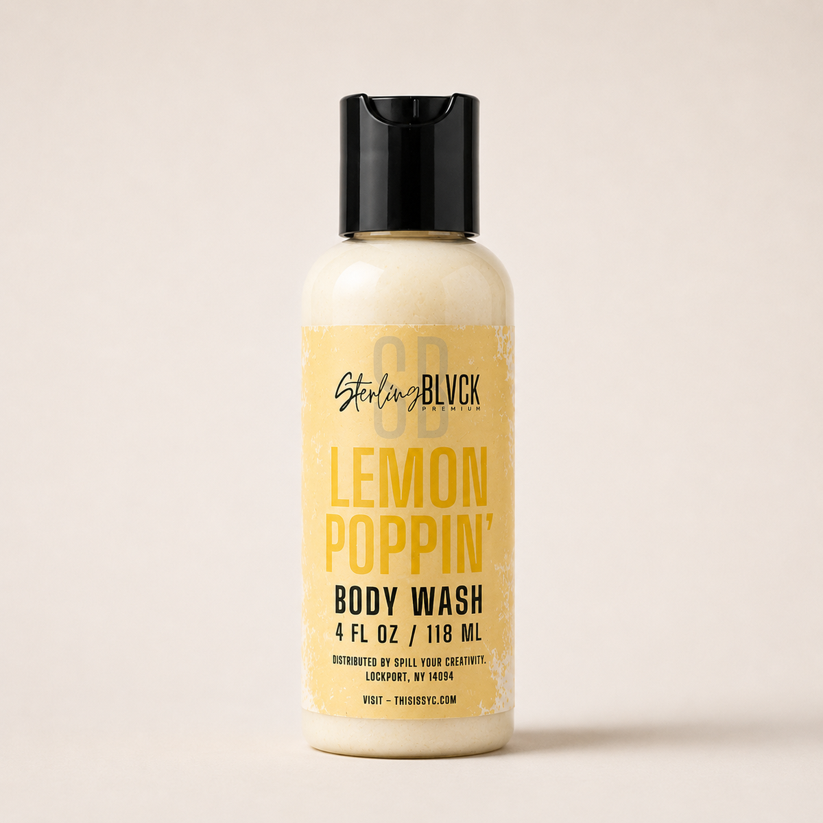 SterlingBLVCK Premium Lemon Poppin Body Wash 4 fl oz product photo