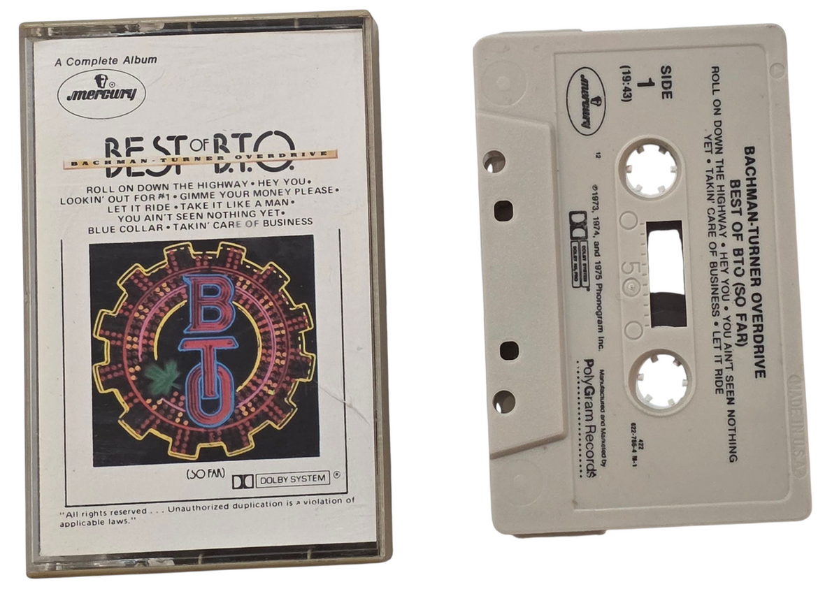 Bachman-Turner Overdrive — Best of B.T.O. (So Far) — Cassette — reference artwork; not a photo of the actual item