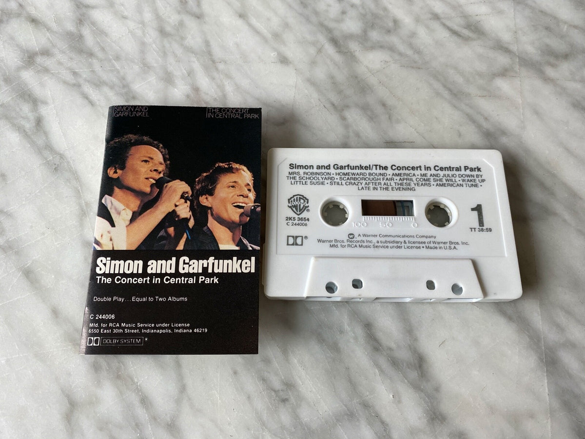Simon & Garfunkel — The Concert in Central Park — Cassette — reference artwork; not a photo of the actual item